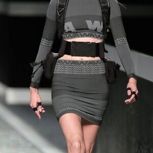 Alexander Wang x H&M Collection Jacquard Knit Skirt Gray/Grey Medium